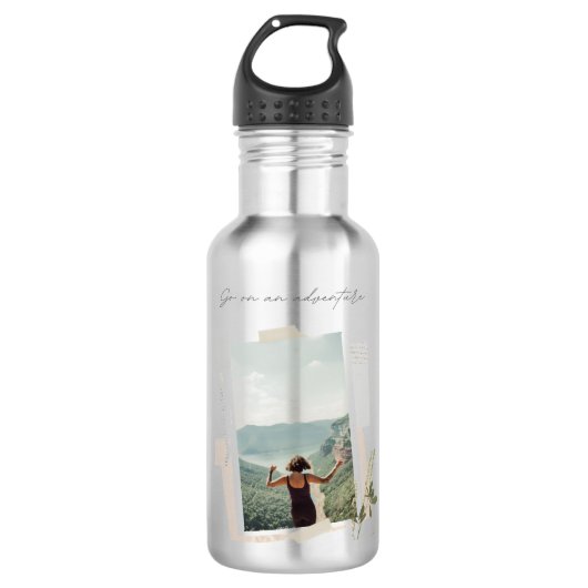 Abenteuer Wasserflasche Edelstahlflasche (Vorderseite)