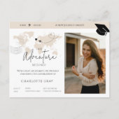 Abenteuer Weltkarte beginnt Postkarte (Vorderseite)