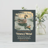 Abenteuer Woodland Mallord Duck Baby Duck Einladung (Stehend Vorderseite)