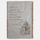 Abenteuer-Zitat der Alice im Wunderland-W/Flamingo Decke (Vorderseite Vertikal)