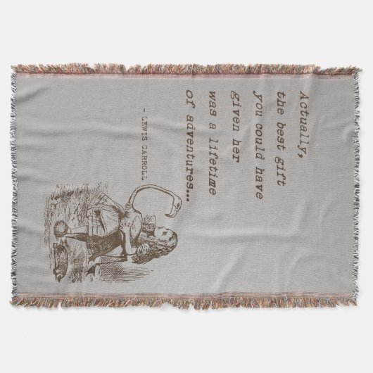 Abenteuer-Zitat der Alice im Wunderland-W/Flamingo Decke (Vorderseite)