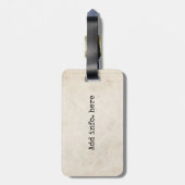 Abenteuer-Zitat der Alice im Wunderland-W/Flamingo Gepäckanhänger (Rückseite vertikal)