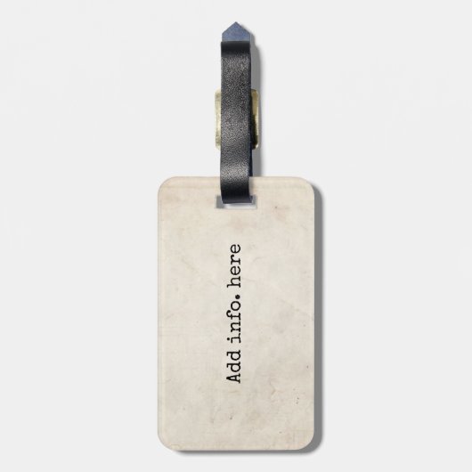 Abenteuer-Zitat der Alice im Wunderland-W/Flamingo Gepäckanhänger (Rückseite vertikal)