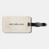 Abenteuer-Zitat der Alice im Wunderland-W/Flamingo Gepäckanhänger (Rückseite horizontal)