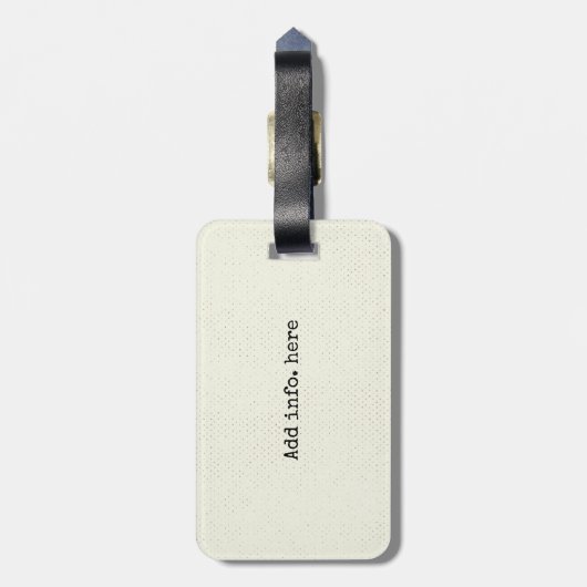 Abenteuer-Zitat der Alice im Wunderland-W/Flamingo Gepäckanhänger (Rückseite vertikal)