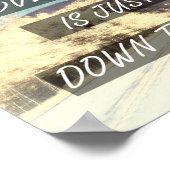 Abenteuer Zitat inspirierenden Text über Naturkuns Poster (Ecke)