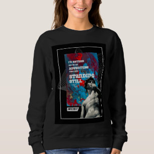 Abenteuer-Zitat Lebe Voll Motivations-Sweatshirt Sweatshirt