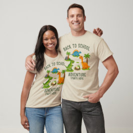 Abenteuer zum Schulbeginn startet hier Dinosaurier T-Shirt