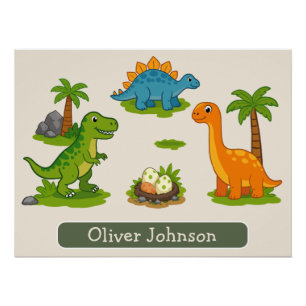 Abenteuer zurück in die Schule beginnt hier Dinosa Poster