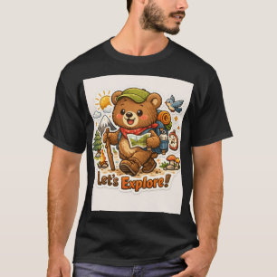 Abenteuerbär-Aufkleber T-Shirt