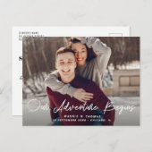 ABENTEUERBEGINN | Save the Date Postkarte (Vorne/Hinten)