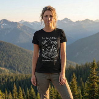 Abenteuerberg Hexagon Natur Ihr Text T-Shirt