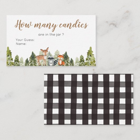 Abenteuercamper Hirsche Wie viele Kanadier Begleitkarte (Vorne/Hinten)