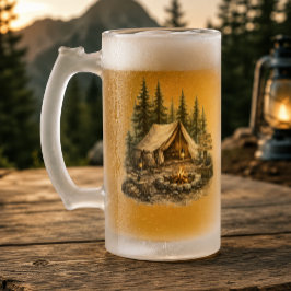 Abenteuerhütten-Trip-Junggesellenabschied Rustikal Mattglas Bierglas