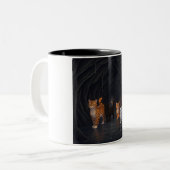 Abenteuerliche Cat Cave Kaffeemaschine Tasse (Vorderseite Links)