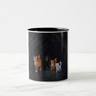 Abenteuerliche Cat Cave Kaffeemaschine Tasse