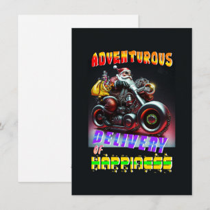 Abenteuerliche Lieferung der Freude Feiertagskarte