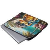 Abenteuerliche Niedliche kleine Schildkröte mit Ru Laptopschutzhülle (Vorne Knopf)