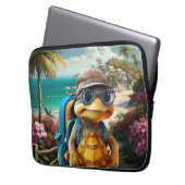 Abenteuerliche Niedliche kleine Schildkröte mit Ru Laptopschutzhülle (Vorderseite Links)