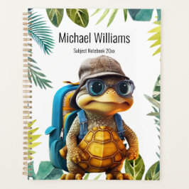 Abenteuerliche Niedliche kleine Schildkröte mit Ru Planer