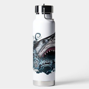 Abenteuerlicher Hai-Ozean-Splash an der Küste Trinkflasche