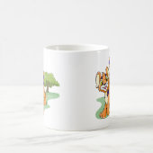 Abenteuerliches orange Kougra auf Geheimnis-Insel Kaffeetasse (Mittel)