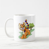 Abenteuerliches orange Kougra auf Geheimnis-Insel Kaffeetasse (Links)