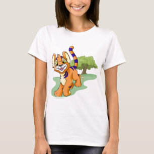 Abenteuerliches orange Kougra auf Geheimnis-Insel T-Shirt