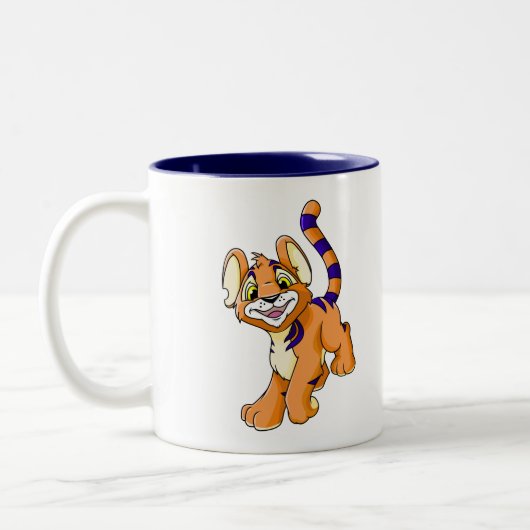 Abenteuerliches orange Kougra Zweifarbige Tasse (Links)