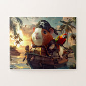 Abenteuerliches Pirat-Schwein Puzzle (Horizontal)