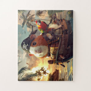 Abenteuerliches Pirat-Schwein Puzzle