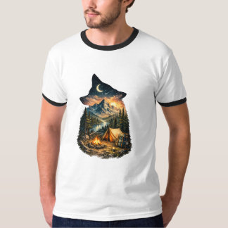 Abenteuerliches Wildnis-Camping T-Shirt