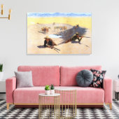 Abenteuerlustige Cowboys kämpfen für das Wasserloc Leinwanddruck (Insitu (Wohnzimmer))