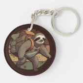 Abenteuerlustige Wanderungen Schlüsselanhänger (Rückseite)