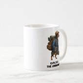 Abenteuerlustiger Dachshund-Wanderer Zuhause ist,  Kaffeetasse (VorderseiteRechts)
