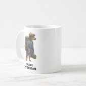 Abenteuerlustiger Dachshund-Wanderer Zuhause ist,  Kaffeetasse (Vorderseite Links)