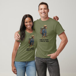 Abenteuerlustiger Dachshund-Wanderer Zuhause ist, T-Shirt