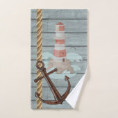 Abenteuerlustiges Blue and White Beach House Badhandtuch Set (Handtuch)