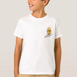Abenteuerlustiges Papierflug-Entenküken Kinder T-Shirt