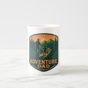 Abenteuerpapa – Vintage Outdoor Wandern Porzellantasse