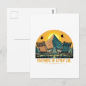 Abenteuerpartner | Retro-Camping Postkarte (Vorne/Hinten)