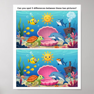 Abenteuerposter „Unterschiede entdecken“  Poster