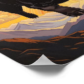 Abenteuerreise mit einem goldenen Herz - schwarz f Poster (Ecke)