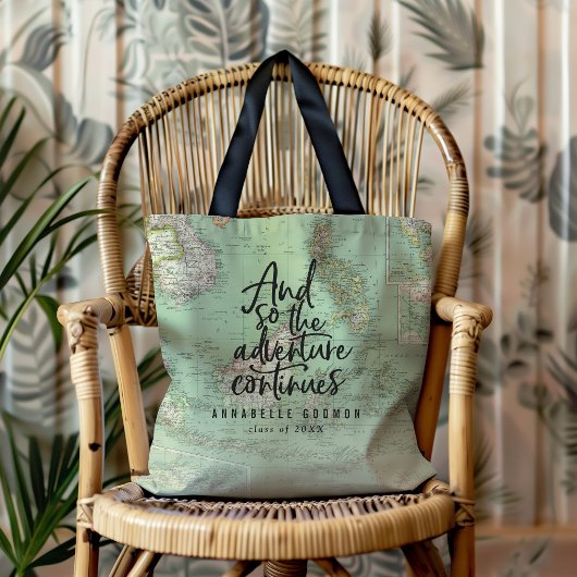 Abenteuerskript für Vintage Abschlüsse Tasche