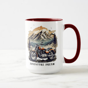 Abenteuertraum: Vintage-Legende-Fahrrad-Straßenrei Tasse