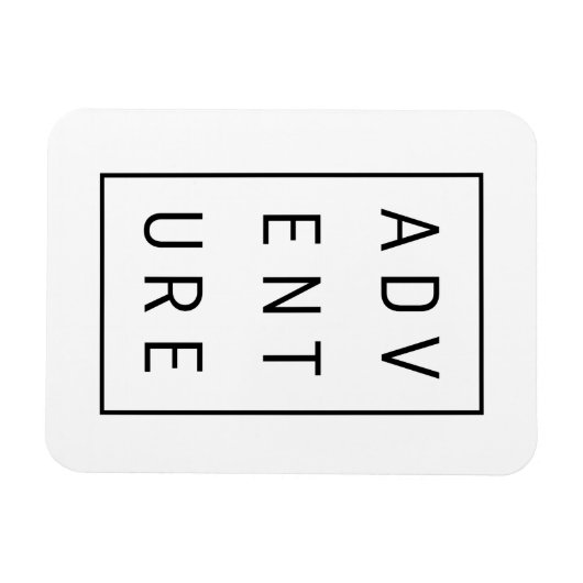 Abenteuertypografie Magnet (Horizontal)