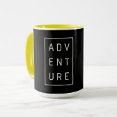 Abenteuertypografie Tasse (Vorderseite Links)