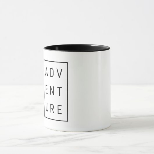 Abenteuertypografie Tasse (Zentrum)