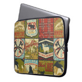 Abenteuerzeichen und Symbol-Patchw in Nordgebieten Laptopschutzhülle (Vorderseite Links)