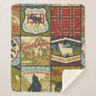 Abenteuerzeichen und Symbol-Patchw in Nordgebieten Sherpadecke